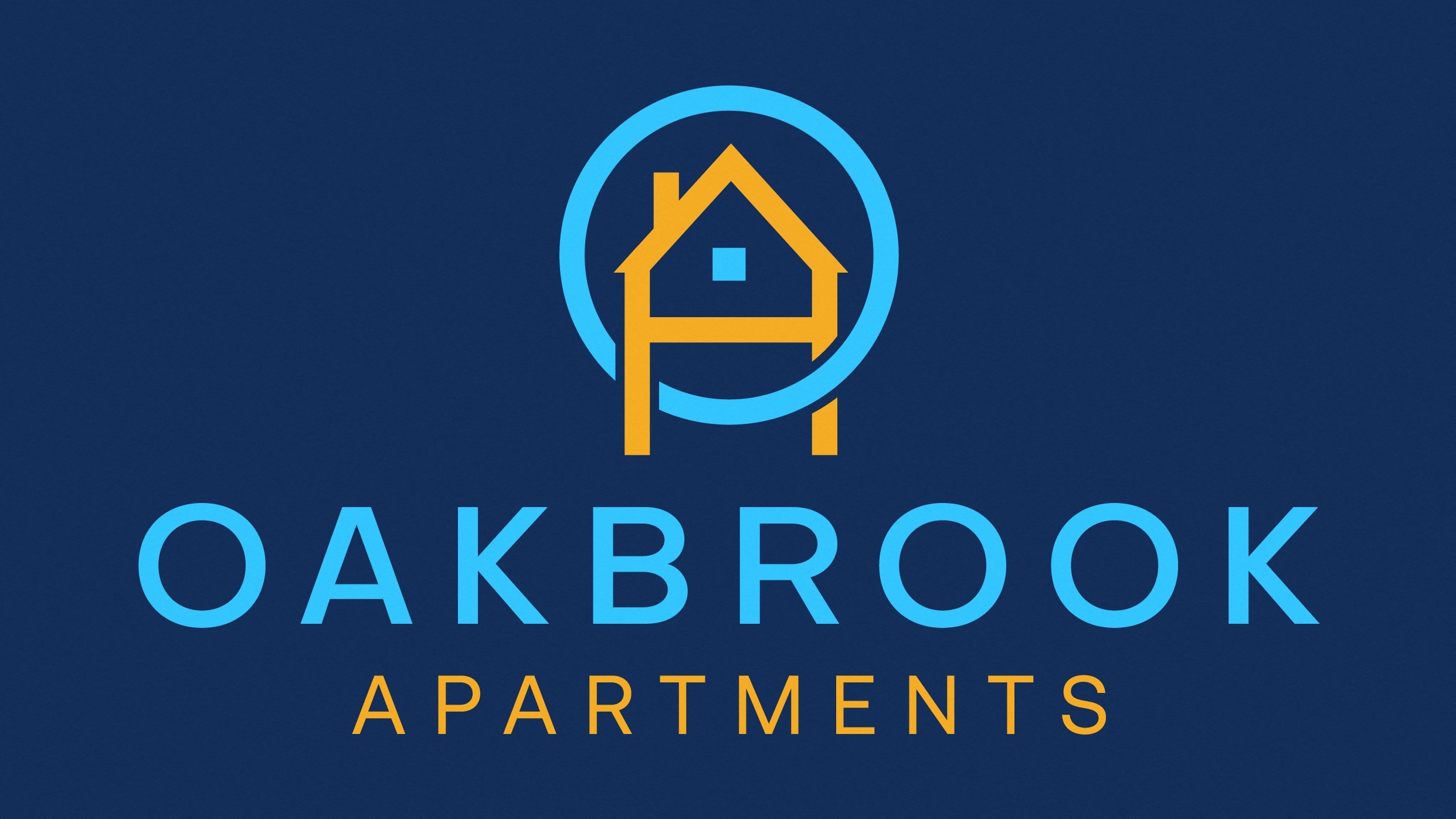 a logo apartments with a house in a circle